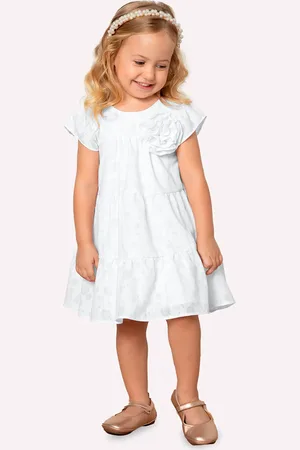 MILON Infantil - Vestido Menina Voil Devoré