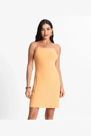 Select Vestido Canelado De Alça