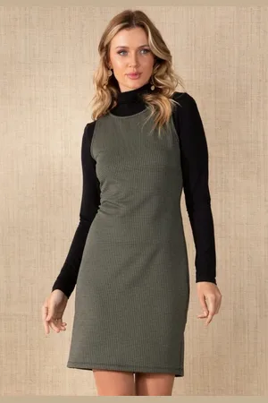 QUINTESS Vestido Tubinho Com Bolsos