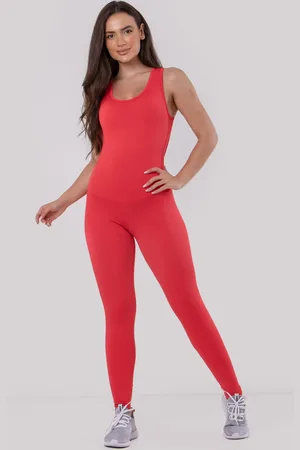 4 Estações Macacão Feminino Suplex Longo Fitness Academia Ginástica Carol Costas Abertas Esporte
