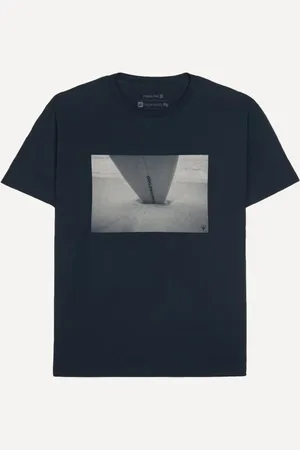 OSKLEN Camiseta Masculina Regular Vintage Sand Board Azul Marinho Incolor