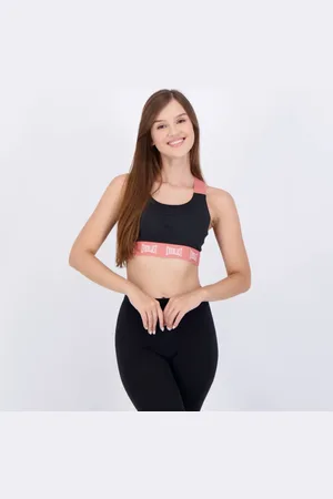 Everlast Top Basic Feminino Preto e Rosa
