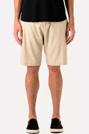 OSKLEN Bermuda Masculina Alfaiataria Basic Linen Areia Mescla