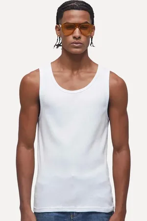 OSKLEN Regata Masculina Slim Rib Branca