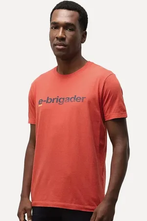 OSKLEN Camiseta Masculina Slim Vintage E-brigader Vermelha