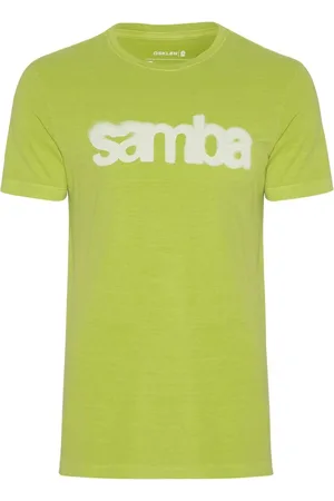 OSKLEN Camiseta Masculina Slim Stone Samba Spray Verde Lima Incolor