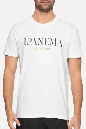 OSKLEN Camiseta Masculina Regular Vintage Ipanema Serif Branca