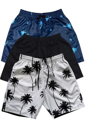 Relaxado Kit 3 Bermudas Plus Size Tactel Moda Praia Com Bolsos17