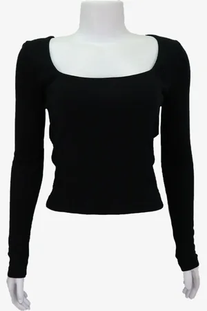 EMIGÊ Blusa Kookai Social Lisa Preta Produto Gentilmente Usado