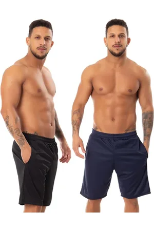 FRISTYLE Kit 2 Bermuda Academia Corrida Esportiva Bolso Masculina