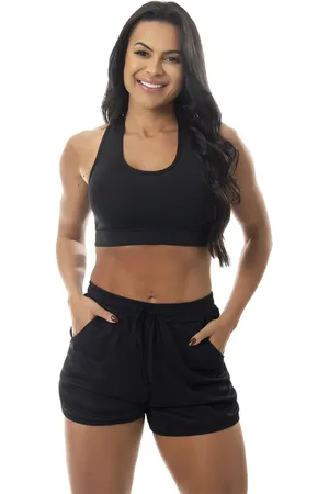 FRISTYLE Short Corrida Treino Academia Esportivo Bolso Feminino Leve