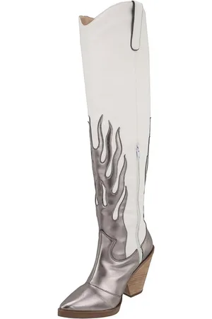 Flor da Pele Bota Western Cano Longo Detalhe Bordado Em Napa 23130 Off Napa Off Fogoanco