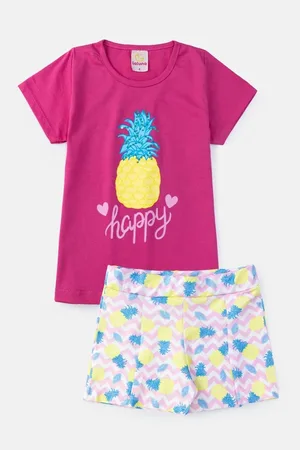 LALUNA Infantil - Conjunto Feminino Happy Abacaxi 0353