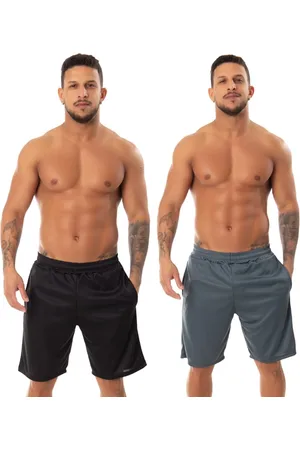 FRISTYLE Kit 2 Bermuda Esportiva Masculina Bolso Academia Corrida