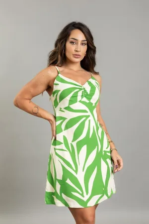 Lemier Jeans Vestido Curto Feminino Estampado Floral Lemier Collection