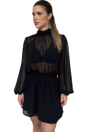 Miesse Vestido Curto com TMiesransparência