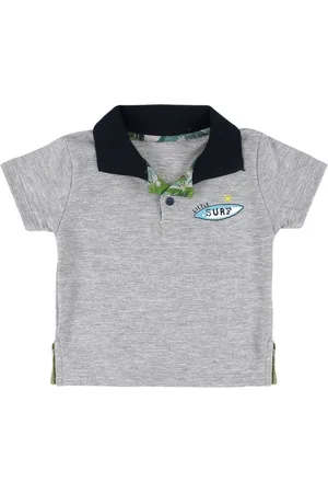 Look Jeans Infantil - Camiseta Polo Mescla