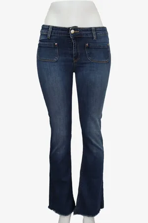 EMIGÊ Calça Mango Bootcut Casual Simétrica Jeans Produto Gentilmente Usado