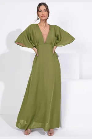 QUINTESS Vestido Em Crepe Plano