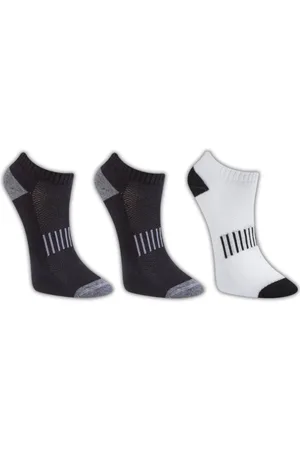 Winston Kit 3 Pares Meia Unissex Esportiva Soquete Cano Curto Masculina e Feminina Casual 2 Pretas 1 Branca