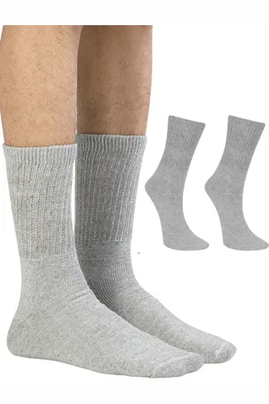 Winston Kit 3 Pares Meia Casual Algodão Tamanhos Maiores Cano Longo Grande Especial 45 ao 50 3 Cinzas