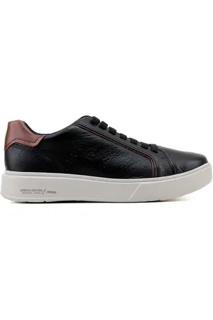PEGADA Tênis Casual Masculino em Couro Preto