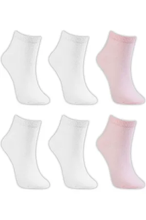 Winston Kit 6 Pares Meia Unissex Menino Menina Soquete Conforto Lisa Rosa