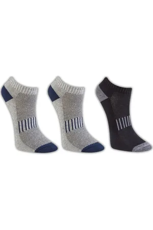 Winston Kit 3 Pares Meia Unissex Esportiva Soquete Cano Curto Masculina e Feminina Casual 2 Cinza 1 Preto