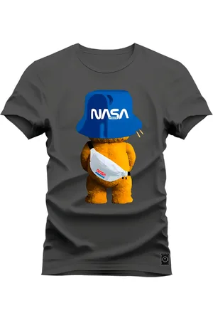 Nexstar Camiseta Estampada Confortável Algodão Ted Chapeu