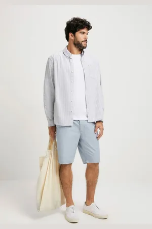 Hering Bermuda Básica Masculina Chino Em Tecido Fio Tinto