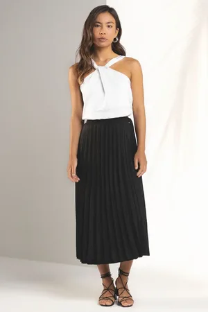 Marialicia Saia Midi Plissada Feminina