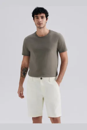 Hering Bermuda Básica Masculina Chino Em Tecido Fio Tinto