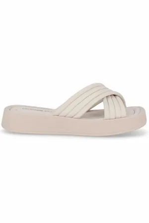 Piccadilly Tamanco Feminino Cristiani Anabela Off White 223058-8