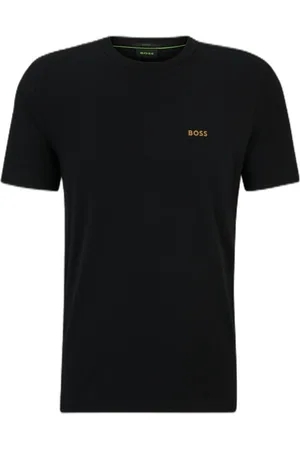 HUGO BOSS Camiseta regular de algodão com logo contrastante