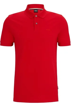 HUGO BOSS Camisa Polo Em Algodão Orgânico Com Logo Bordado