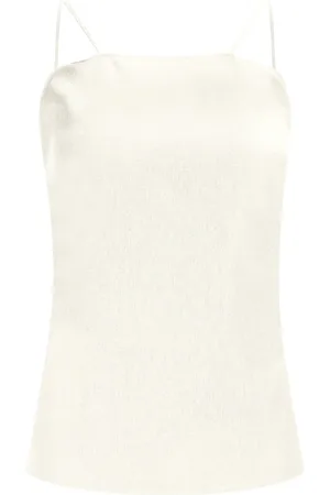 LEZ A LEZ Blusa Frente Única em Linho com Amarração Costas
