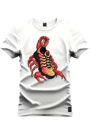 Nexstar Camiseta Estampada Confortável Algodão Sapato Caranguejo