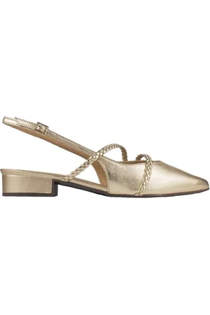 Anacapri Sapatilha Salto Baixo Slingback Bico Fino