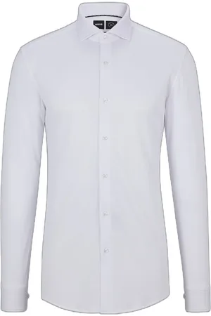 HUGO BOSS Camisa Slim Fit Em Jersey Estruturada De Desempenho