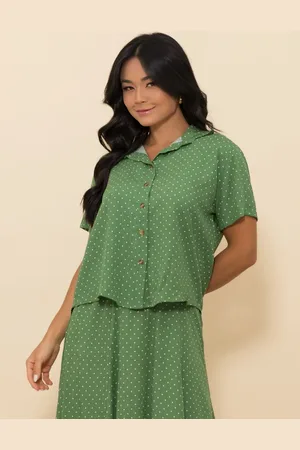 Aura Camisa Dani Viscolinho Poá