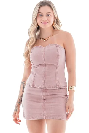 ARAUTO JEANS Top Corset Collor Feminino Arauto Premium Denim