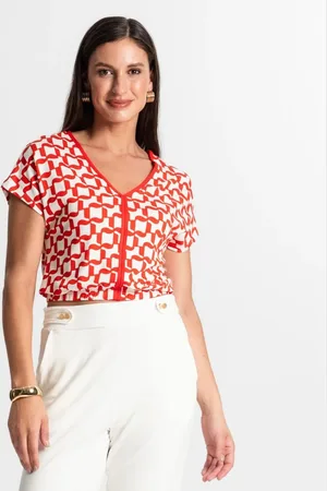 Rovitex Blusa Feminina Manga Curta