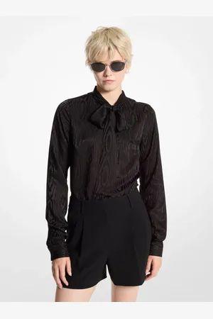Michael Kors Camisa Moiré De Viscose Mf440i8f03001