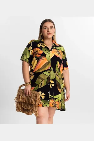 SECRET GLAM Vestido Chemise Curto Plus Size