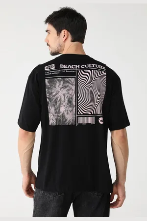 Hang Loose Camiseta Reta Estampa Preta