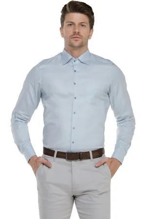 Zaiko Camisa Social Masculina Slim Maquinetada Manga Longa