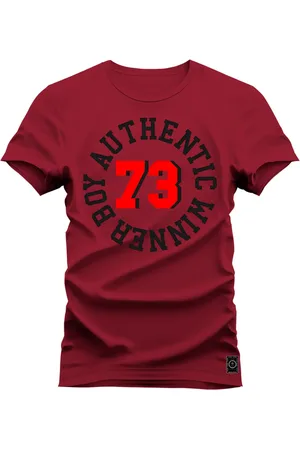 Nexstar Camiseta Estampada Confortável Algodão Winer Boy - Bordo