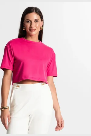 Rovitex Blusa Cropped Manga Curta