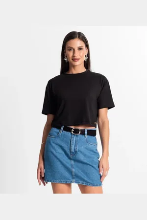 Rovitex Blusa Cropped Manga Curta