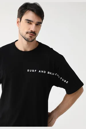 Hang Loose Camiseta Reta Estampa Preta